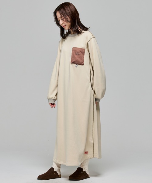 KRIFF MAYER Lady's Collection（クリフメイヤーレディースコレクション）の「遠赤加工ワンピース（ワンピース・レディース・ブラック/グレー/オリーブ/ナチュラル・MEDIUM/LARGE）」の21枚目の写真