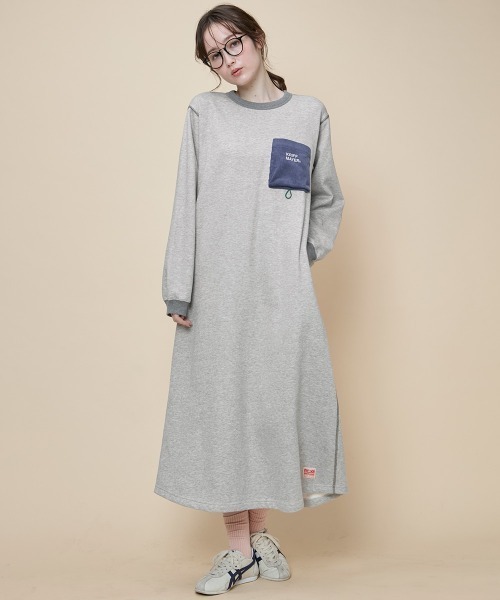 KRIFF MAYER Lady's Collection（クリフメイヤーレディースコレクション）の「遠赤加工ワンピース（ワンピース・レディース・ブラック/グレー/オリーブ/ナチュラル・MEDIUM/LARGE）」の10枚目の写真