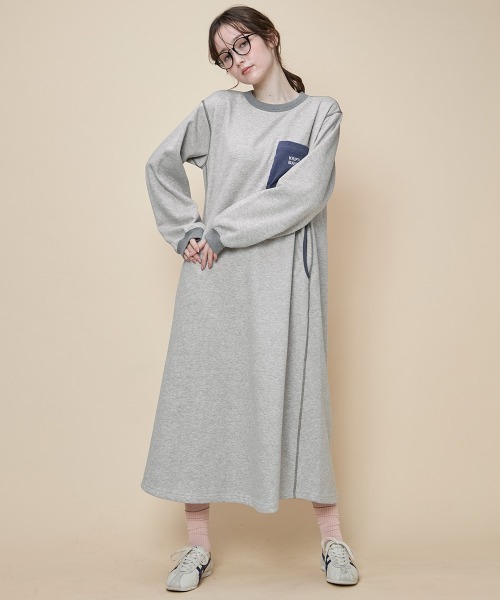KRIFF MAYER Lady's Collection（クリフメイヤーレディースコレクション）の「遠赤加工ワンピース（ワンピース・レディース・ブラック/グレー/オリーブ/ナチュラル・MEDIUM/LARGE）」の11枚目の写真
