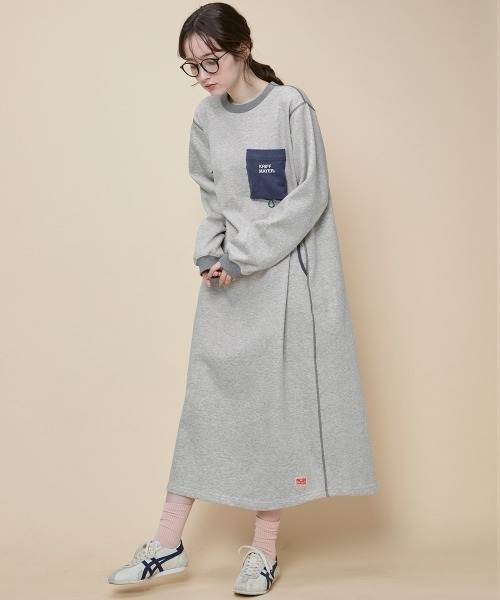 KRIFF MAYER Lady's Collection（クリフメイヤーレディースコレクション）の「遠赤加工ワンピース（ワンピース・レディース・ブラック/グレー/オリーブ/ナチュラル・MEDIUM/LARGE）」の14枚目の写真