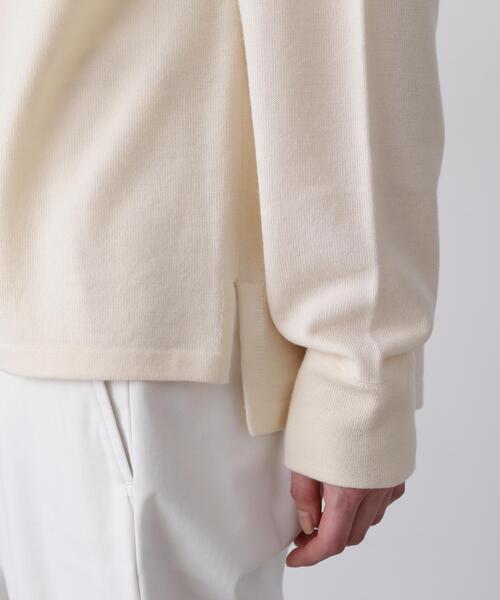 Y(ワイ)の「Y / NONMULESING WOOL KN POLO(ニット/セーター・メンズ・ネイビー/ホワイト・MEDIUM/SMALL/LARGE)」の17枚目の写真