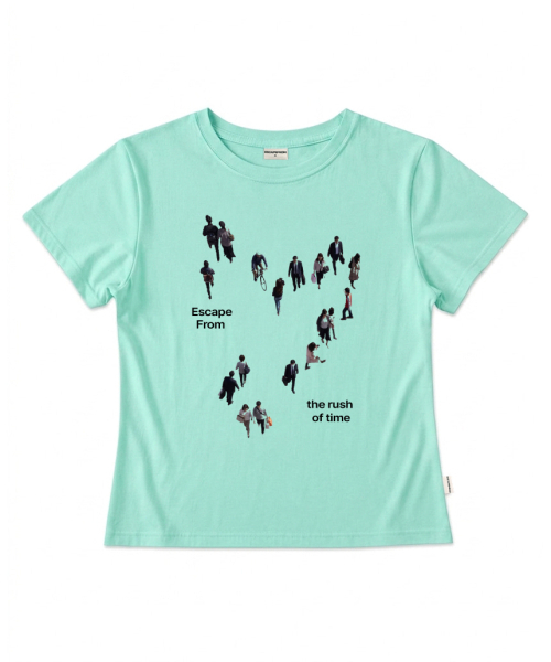 ESCAPEFROM（エスケープフロム）の「ラッシュオブタイムプリントスリムフィット半袖Tシャツピンク（Tシャツ/カットソー・レディース・その他・MEDIUM/LARGE）」の6枚目の写真
