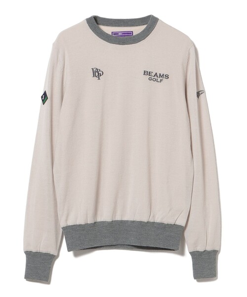BEAMS GOLF（ビームスゴルフ）の「〈WOMEN〉 PURPLE LABEL / 防風エアシャット 裏付き スフィダンテ ニット（シーズンカラー）（ニット/セーター・レディース・サックスブルー/ホワイト系その他5・LARGE/MEDIUM）」の9枚目の写真