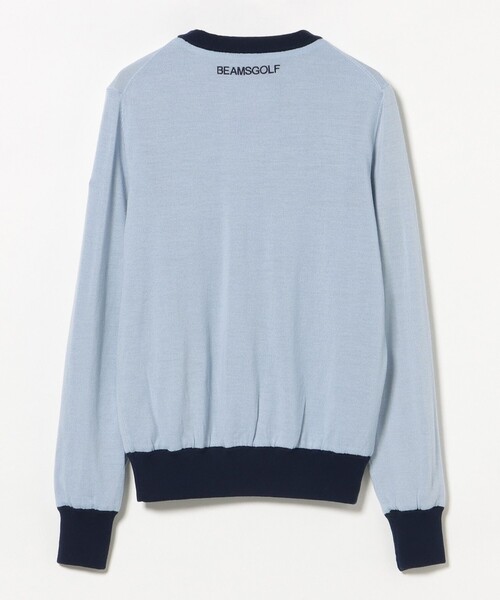 BEAMS GOLF（ビームスゴルフ）の「〈WOMEN〉 PURPLE LABEL / 防風エアシャット 裏付き スフィダンテ ニット（シーズンカラー）（ニット/セーター・レディース・サックスブルー/ホワイト系その他5・LARGE/MEDIUM）」の18枚目の写真