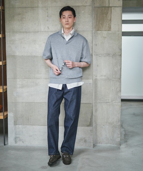 URBAN RESEARCH DOORS（アーバンリサーチドアーズ）の「『URTECH』Aircare ショートスリーブニットポロ（ニット/セーター・メンズ・ブラック/グレー・MEDIUM/X-LARGE/LARGE）」の13枚目の写真