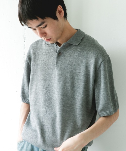 URBAN RESEARCH DOORS（アーバンリサーチドアーズ）の「『URTECH』Aircare ショートスリーブニットポロ（ニット/セーター・メンズ・ブラック/グレー・MEDIUM/X-LARGE/LARGE）」の17枚目の写真