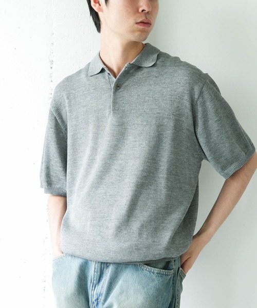 URBAN RESEARCH DOORS（アーバンリサーチドアーズ）の「『URTECH』Aircare ショートスリーブニットポロ（ニット/セーター・メンズ・ブラック/グレー・MEDIUM/X-LARGE/LARGE）」の18枚目の写真