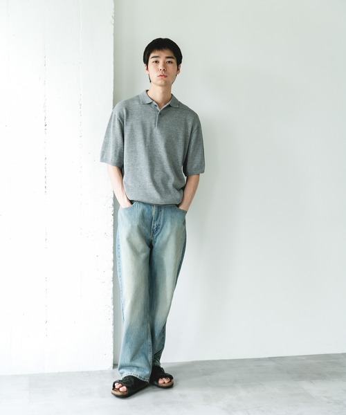 URBAN RESEARCH DOORS（アーバンリサーチドアーズ）の「『URTECH』Aircare ショートスリーブニットポロ（ニット/セーター・メンズ・ブラック/グレー・MEDIUM/X-LARGE/LARGE）」の19枚目の写真