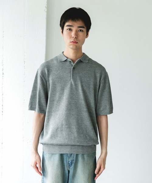 URBAN RESEARCH DOORS（アーバンリサーチドアーズ）の「『URTECH』Aircare ショートスリーブニットポロ（ニット/セーター・メンズ・ブラック/グレー・MEDIUM/X-LARGE/LARGE）」の21枚目の写真
