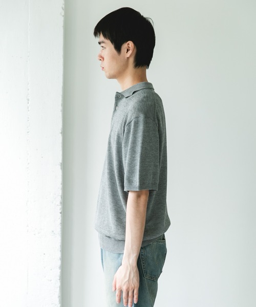URBAN RESEARCH DOORS（アーバンリサーチドアーズ）の「『URTECH』Aircare ショートスリーブニットポロ（ニット/セーター・メンズ・ブラック/グレー・MEDIUM/X-LARGE/LARGE）」の3枚目の写真