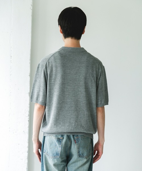 URBAN RESEARCH DOORS（アーバンリサーチドアーズ）の「『URTECH』Aircare ショートスリーブニットポロ（ニット/セーター・メンズ・ブラック/グレー・MEDIUM/X-LARGE/LARGE）」の4枚目の写真