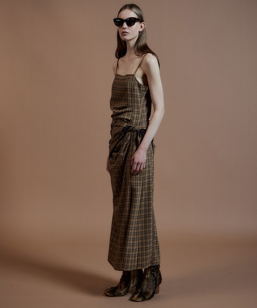 MAISON SPECIAL(メゾンスペシャル)の「Drape Dress with Babushka/バブーシュカ付きドレープワンピース(ワンピース・レディース・ブラウン/ベージュ/ブルー・36/38)」の8枚目の写真