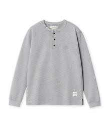 HENLEY NECK LONG SLEEVE T-SHIRT (GREY)