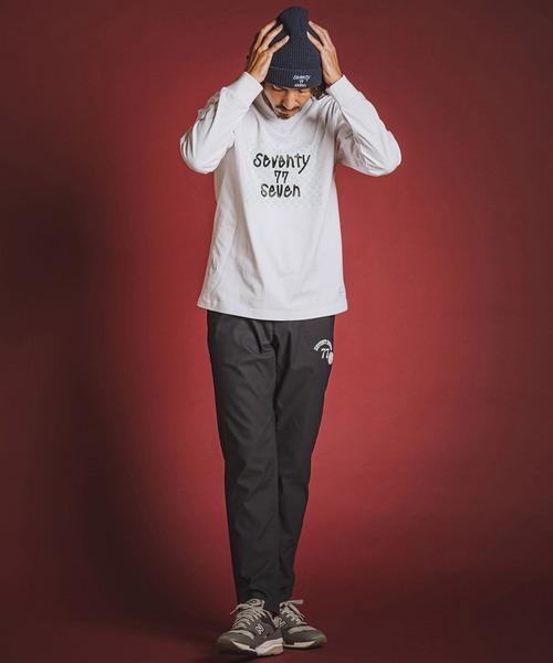 seventy seven(セブンティセブン)の「mlt5784- heavy oz USA cotton L-S t-shirt (monogram) ロングスリーブTシャツ(7726W250)(Tシャツ/カットソー・メンズ・ホワイト/ブラック/サンドベージュ・S/M/L/XL)」の7枚目の写真