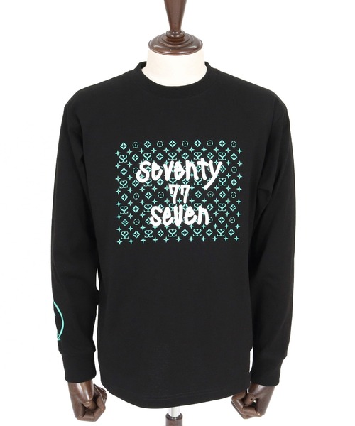 seventy seven(セブンティセブン)の「mlt5784- heavy oz USA cotton L-S t-shirt (monogram) ロングスリーブTシャツ(7726W250)(Tシャツ/カットソー・メンズ・ホワイト/ブラック/サンドベージュ・S/M/L/XL)」の18枚目の写真