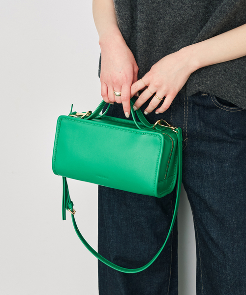 Spick & Span（スピックアンドスパン）の「《別注 / 》HASHIBAMI / ハシバミ スクエアショルダー2WAYバッグ*（ショルダーバッグ・レディース・グリーン/ブラック・FREE）」の13枚目の写真