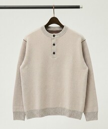 【ダブルフェイス】モール ヘンリーネック ニット