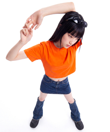 C WEAR BY THE GENIUS（シーウェアバイザジーニアス）の「オーバーサイズクロップTシャツオレンジ（Tシャツ/カットソー）」