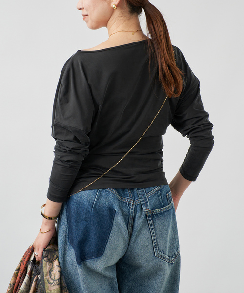 VERMEIL par iena(ヴェルメイユパーイエナ)の「ドレーププルオーバー(Tシャツ/カットソー・レディース・アイボリー/チャコールグレー/ブラック・FREE)」の8枚目の写真
