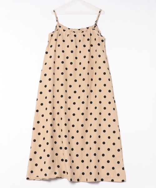 Ritzy(リッツィー)の「水玉キャミロングワンピース【胸パッド付き】(ワンピース・レディース・ベージュ・M/L)」の6枚目の写真