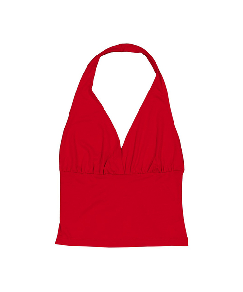 WAVEGIRL（ウェーブガール）の「Coco Halter Sleeveless Top (6Color)（Tシャツ/カットソー・レディース・ブラック/PINK/ライトグリーン/アイボリー/レッド/ライトグレー・FREE）」の6枚目の写真