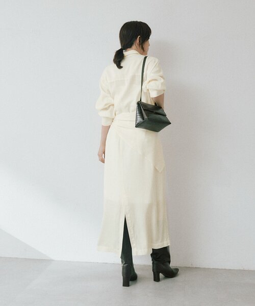 RIVE DROITE（リヴドロワ）の「ストール付ロングシャツワンピース（ワンピース・レディース・グレー系その他/イエロー・38/36）」の15枚目の写真