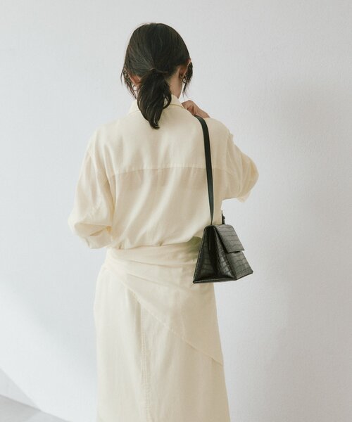 RIVE DROITE（リヴドロワ）の「ストール付ロングシャツワンピース（ワンピース・レディース・グレー系その他/イエロー・38/36）」の18枚目の写真