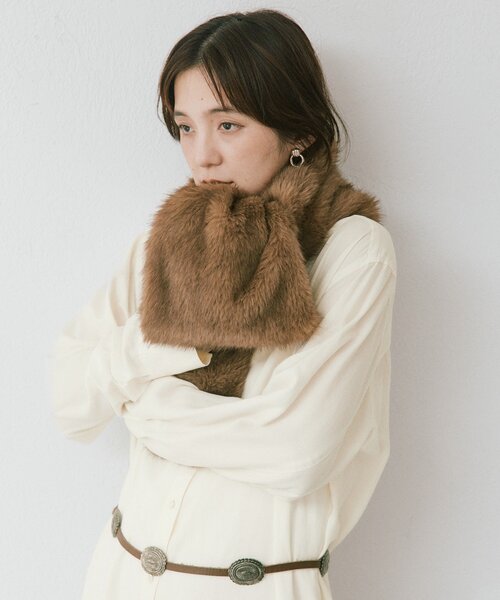 RIVE DROITE（リヴドロワ）の「ストール付ロングシャツワンピース（ワンピース・レディース・グレー系その他/イエロー・38/36）」の21枚目の写真