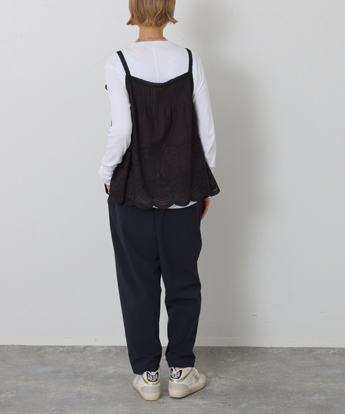 JOURNAL STANDARD LUXE(ジャーナルスタンダード ラックス)の「カットワークレース キャミブラウス(シャツ/ブラウス・レディース・ホワイト/ブラック・FREE)」の5枚目の写真