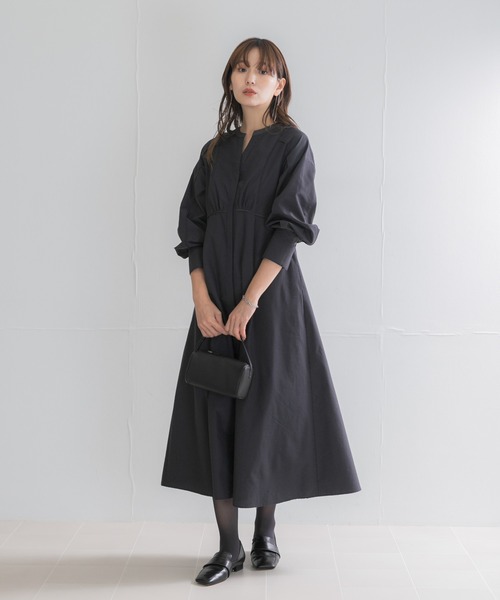 URBAN RESEARCH ROSSO WOMEN(アーバンリサーチ ロッソ)の「『一部WEB限定カラー』バイカラーチェックナローワンピース(ワンピース・レディース・ブラウン/ネイビー・FREE)」の12枚目の写真