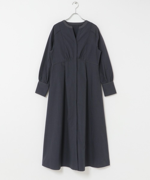 URBAN RESEARCH ROSSO WOMEN(アーバンリサーチ ロッソ)の「『一部WEB限定カラー』バイカラーチェックナローワンピース(ワンピース・レディース・ブラウン/ネイビー・FREE)」の21枚目の写真