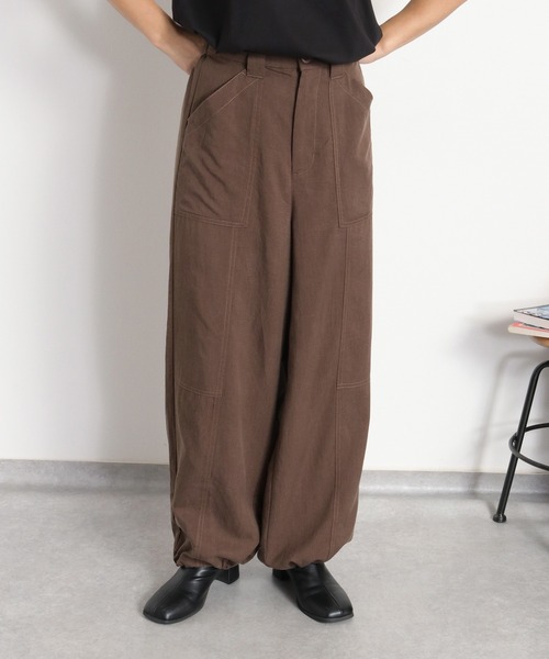 cepo(セポ)の「ベイカー配色ステッチワイドイージーパンツ(その他パンツ・レディース・ブラック/ブラウン/オリーブ・M/S)」の21枚目の写真