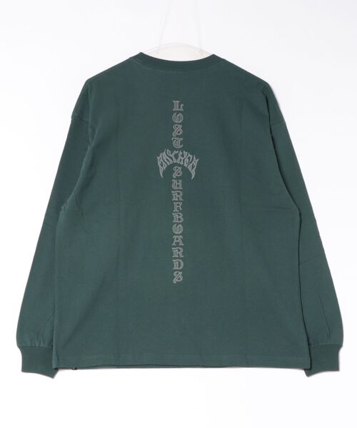 lost（ロスト）の「lost/ロスト BACK STACKED LS TEE ロンT LM6F-2205（Tシャツ/カットソー・メンズ・モスグリーン/ホワイト/ブラック・M/XL/L）」の4枚目の写真