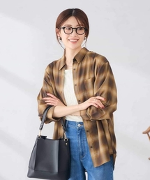 オンブレーチェックシャツ