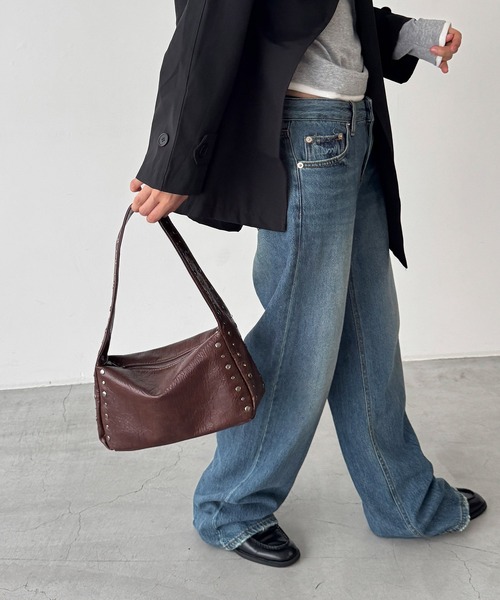 CANAL JEAN(キャナルジーン)の「El mar スタッズショルダーBAG(ショルダーバッグ・レディース・ブラウン/ブラック・ONE SIZE)」の10枚目の写真