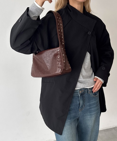 CANAL JEAN(キャナルジーン)の「El mar スタッズショルダーBAG(ショルダーバッグ・レディース・ブラウン/ブラック・ONE SIZE)」の11枚目の写真