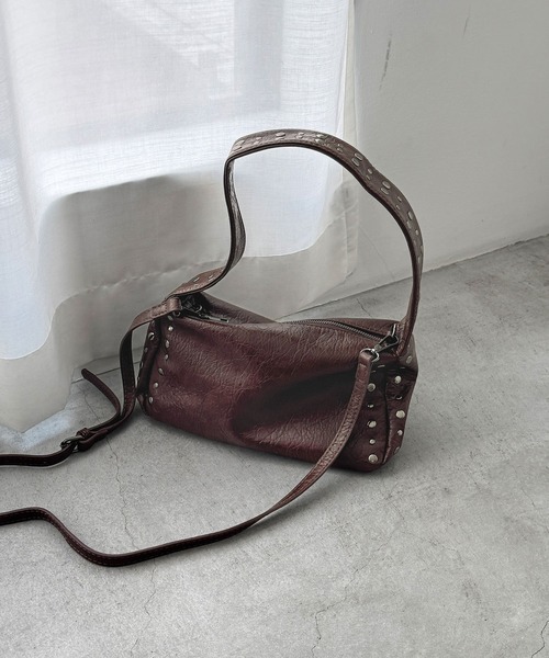 CANAL JEAN(キャナルジーン)の「El mar スタッズショルダーBAG(ショルダーバッグ・レディース・ブラウン/ブラック・ONE SIZE)」の14枚目の写真