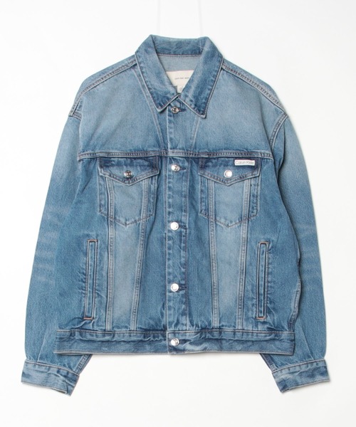 Calvin Klein Jeans(カルヴァンクラインジーンズ)の「Calvin Klein Jeans/ カルバンクライン ジーンズ 90S INDIGO CITRINE TRUCKER メンズ デ90’sデニムトラッカージャケット(デニムジャケット・メンズ・ブルー・M/L)」の1枚目の写真