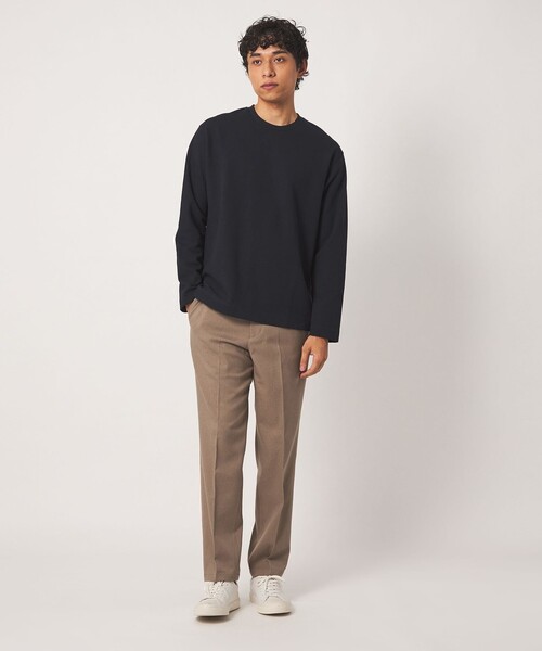 A DAY IN THE LIFE UNITED ARROWS（アデイインザライフユナイテッドアローズ）の「シャイニー パールニット リラックスカットソー＜A DAY IN THE LIFE＞（Tシャツ/カットソー・メンズ・ネイビー/ダークブラウン/オフホワイト・L/XL/M）」の5枚目の写真