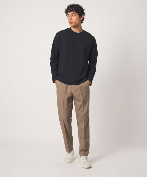 A DAY IN THE LIFE UNITED ARROWS（アデイインザライフユナイテッドアローズ）の「シャイニー パールニット リラックスカットソー＜A DAY IN THE LIFE＞（Tシャツ/カットソー・メンズ・ネイビー/ダークブラウン/オフホワイト・L/XL/M）」の6枚目の写真