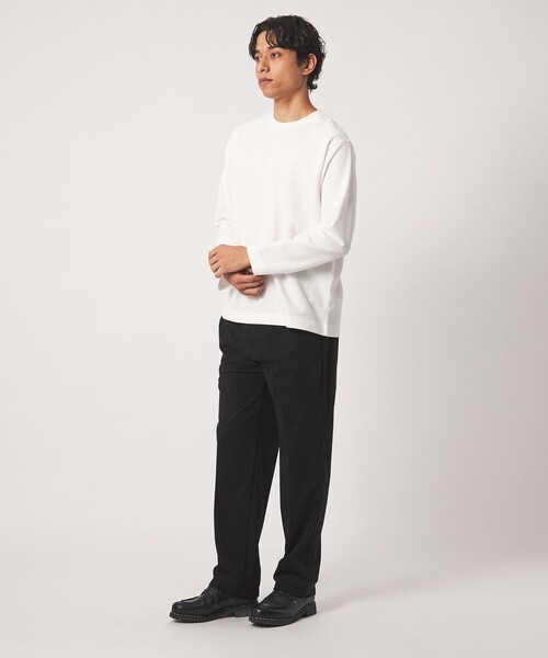 A DAY IN THE LIFE UNITED ARROWS（アデイインザライフユナイテッドアローズ）の「シャイニー パールニット リラックスカットソー＜A DAY IN THE LIFE＞（Tシャツ/カットソー・メンズ・ネイビー/ダークブラウン/オフホワイト・L/XL/M）」の9枚目の写真