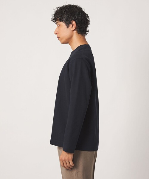 A DAY IN THE LIFE UNITED ARROWS（アデイインザライフユナイテッドアローズ）の「シャイニー パールニット リラックスカットソー＜A DAY IN THE LIFE＞（Tシャツ/カットソー・メンズ・ネイビー/ダークブラウン/オフホワイト・L/XL/M）」の11枚目の写真