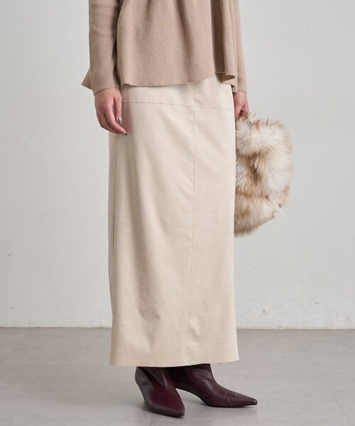 LOUNGEDRESS(ラウンジドレス)の「【JAPAN MADE】フェイクスウェードタイトスカート(スカート・レディース・カーキ/アイボリー・36/38)」の4枚目の写真