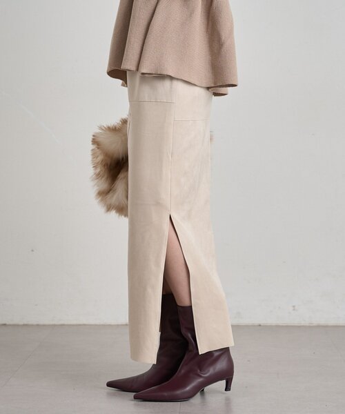 LOUNGEDRESS(ラウンジドレス)の「【JAPAN MADE】フェイクスウェードタイトスカート(スカート・レディース・カーキ/アイボリー・36/38)」の5枚目の写真