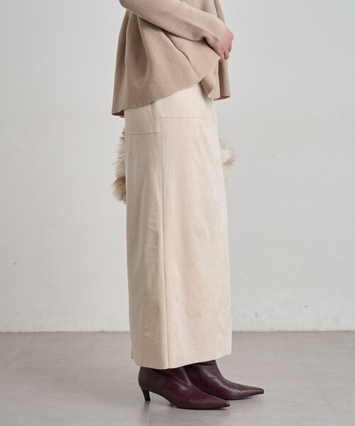 LOUNGEDRESS(ラウンジドレス)の「【JAPAN MADE】フェイクスウェードタイトスカート(スカート・レディース・カーキ/アイボリー・36/38)」の7枚目の写真
