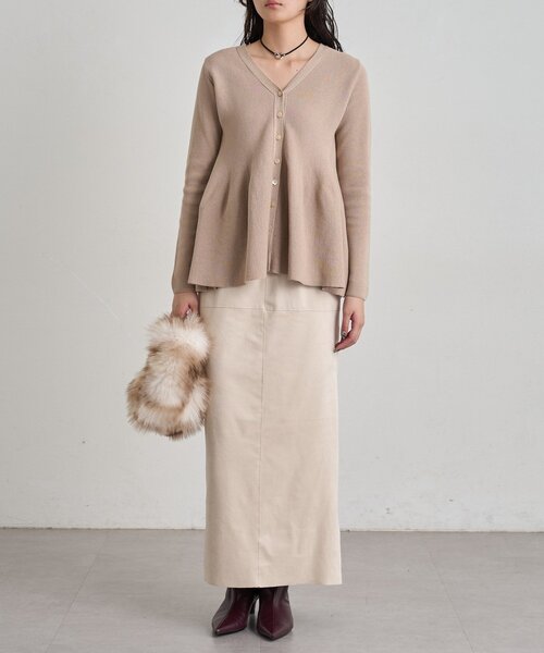 LOUNGEDRESS(ラウンジドレス)の「【JAPAN MADE】フェイクスウェードタイトスカート(スカート・レディース・カーキ/アイボリー・36/38)」の8枚目の写真