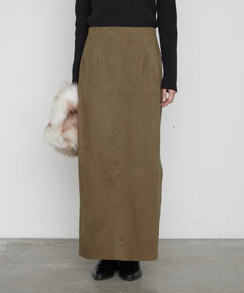 LOUNGEDRESS(ラウンジドレス)の「【JAPAN MADE】フェイクスウェードタイトスカート(スカート・レディース・カーキ/アイボリー・36/38)」の13枚目の写真