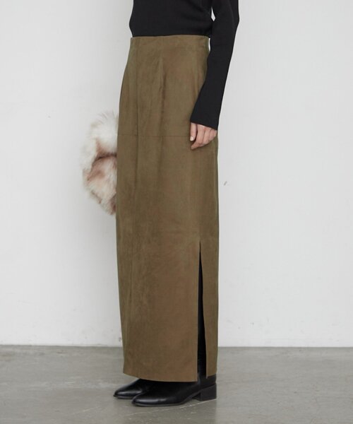 LOUNGEDRESS(ラウンジドレス)の「【JAPAN MADE】フェイクスウェードタイトスカート(スカート・レディース・カーキ/アイボリー・36/38)」の14枚目の写真