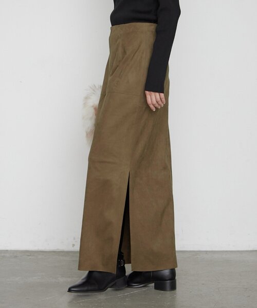 LOUNGEDRESS(ラウンジドレス)の「【JAPAN MADE】フェイクスウェードタイトスカート(スカート・レディース・カーキ/アイボリー・36/38)」の15枚目の写真