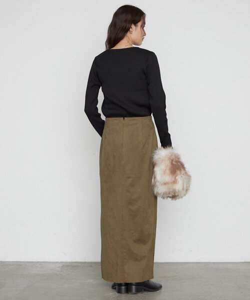 LOUNGEDRESS(ラウンジドレス)の「【JAPAN MADE】フェイクスウェードタイトスカート(スカート・レディース・カーキ/アイボリー・36/38)」の21枚目の写真